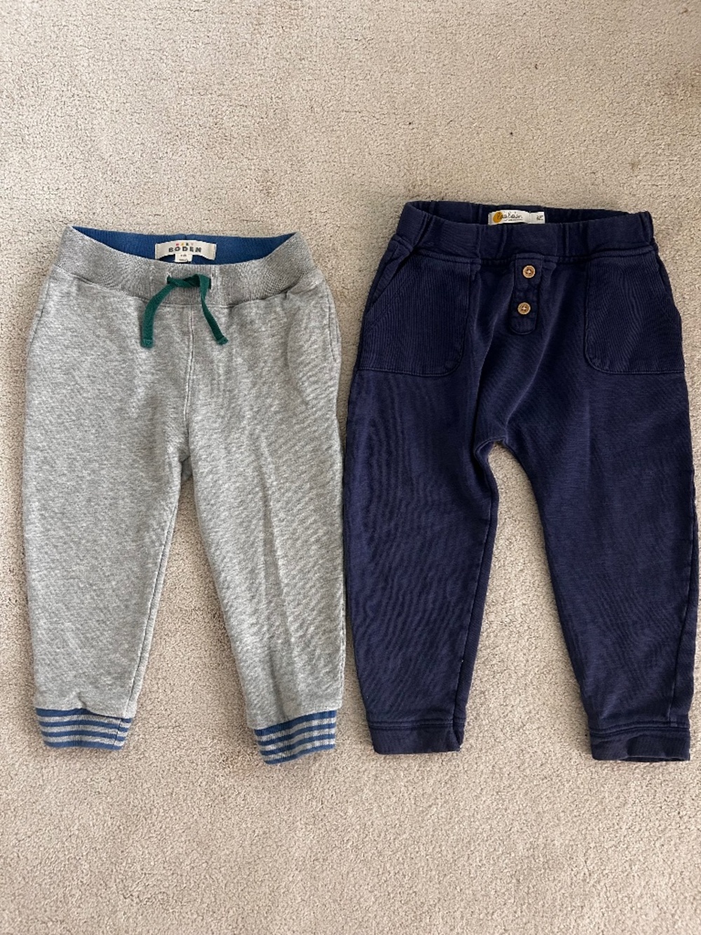 Two pairs Baby Boden size 2-3 joggers